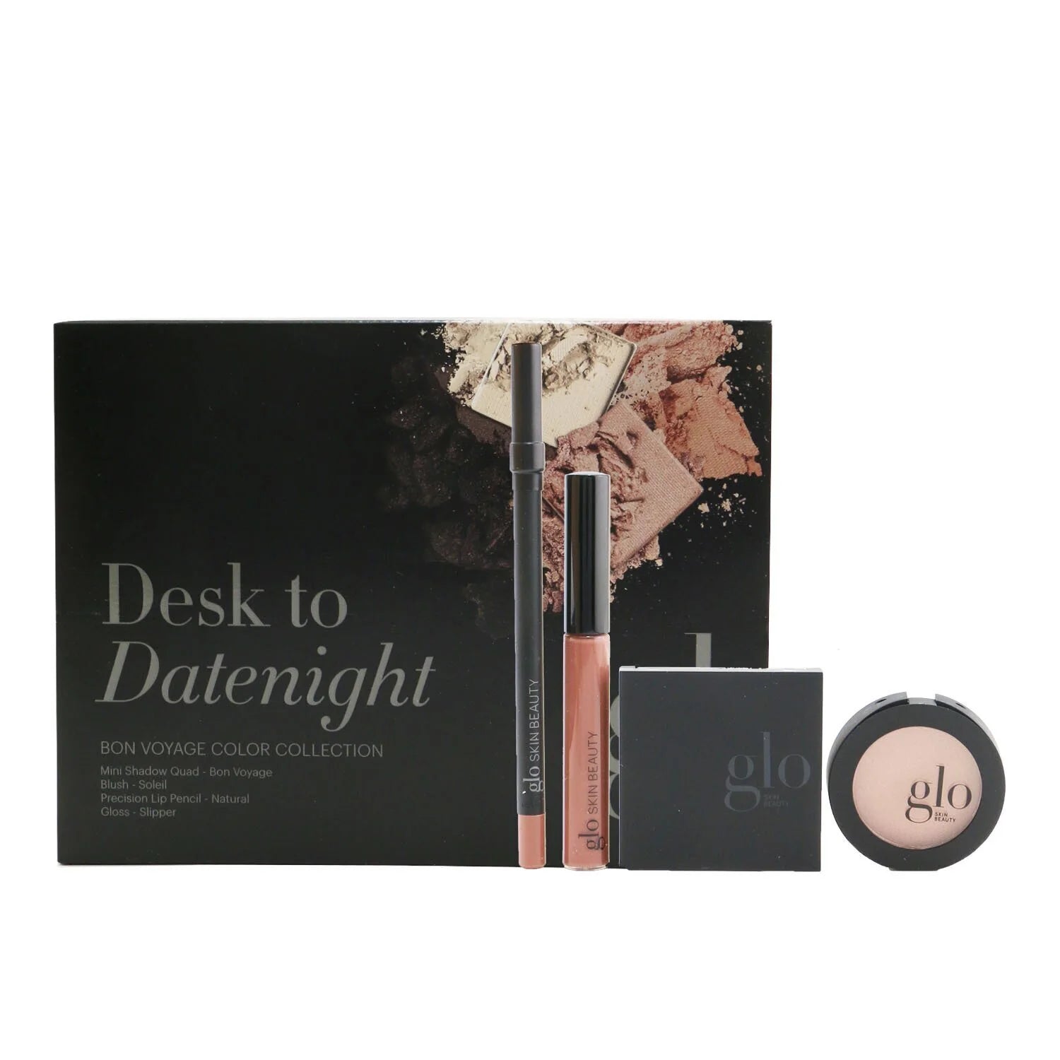 Mini Shadow Quad + Blush + Lip Pencil + Lip Gloss 4pcs X76431