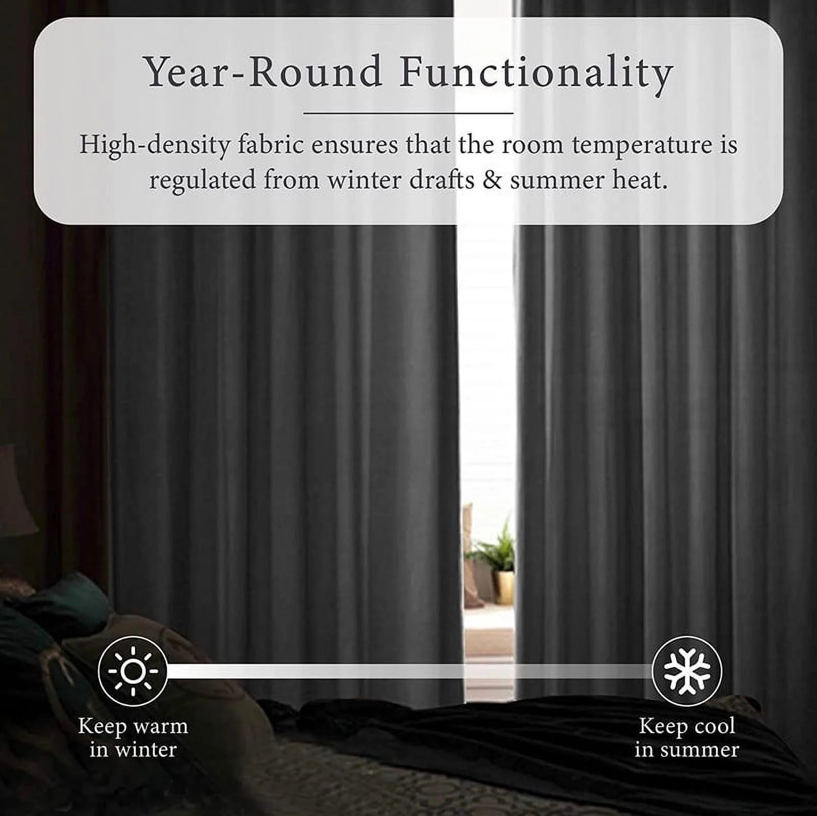 White 42x95 Blackout Curtain Panel S649