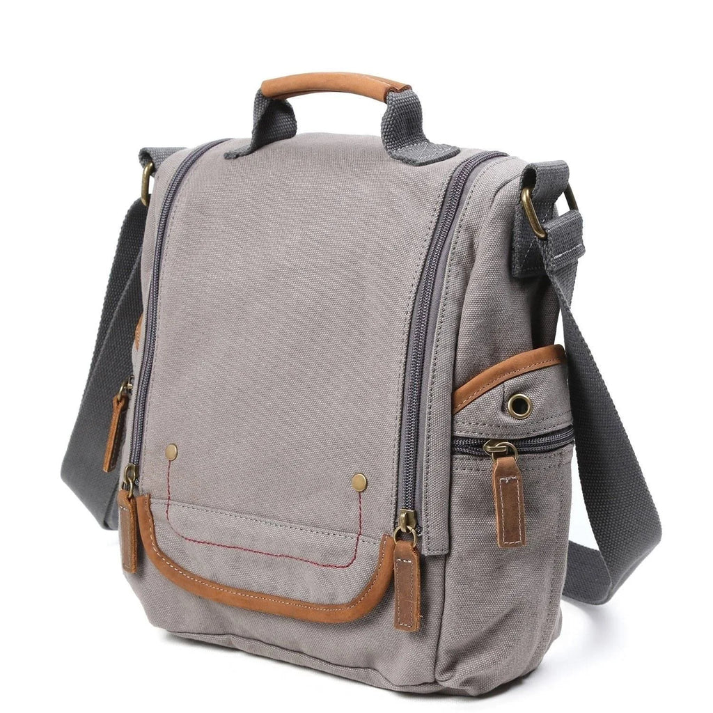 Grey Canvas Crossbody C582