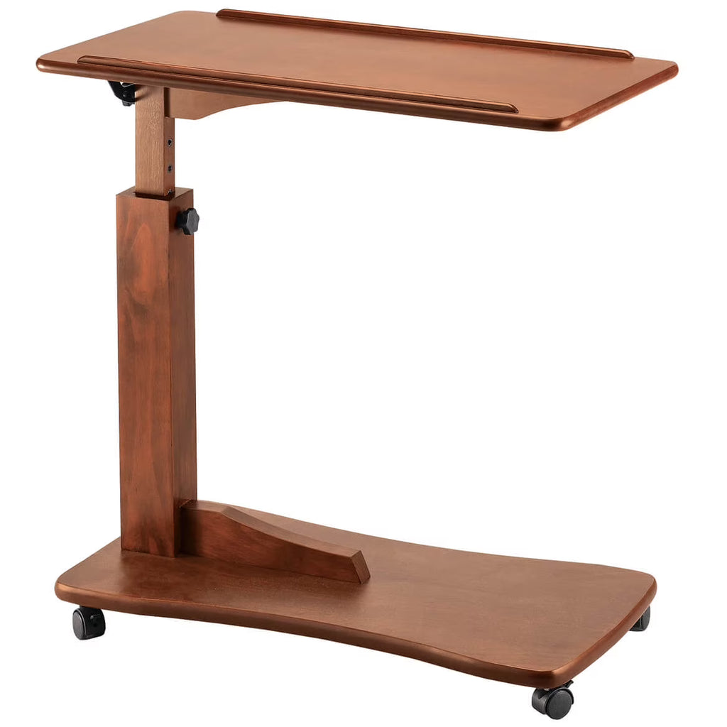 Oak C Shaped Side Accent Table B83587