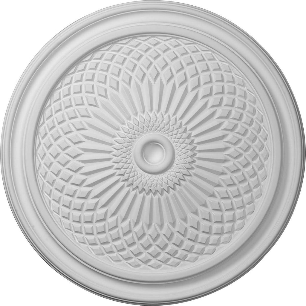 22x22OD x 1 3/4x22P Hand-Painted Clear Yellow Ceiling Medallion O28249