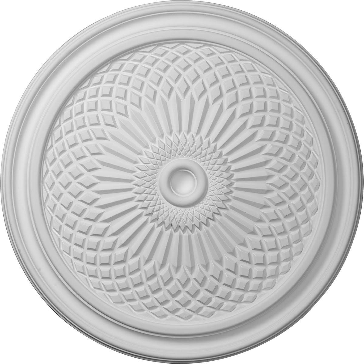 22x22OD x 1 3/4x22P Hand-Painted Clear Yellow Ceiling Medallion O28249