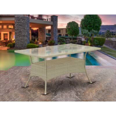 Natural Linen Acacia Wood Dining Table P93209