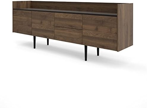 Walnut and Black Sideboard Cabinet with 2 Drawer and 3 Door V9745