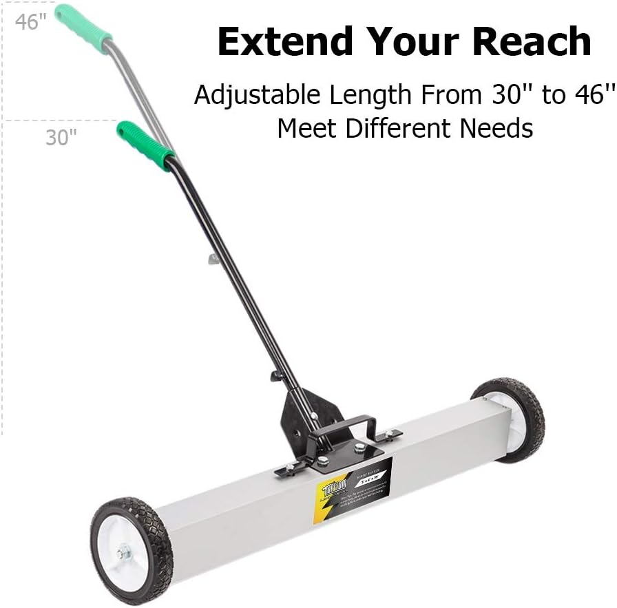 36-Inch Rolling Magnetic Pick-Up Sweeper with Quick Release Latch & Adjustable Long Handle, Pack of 2 U5982