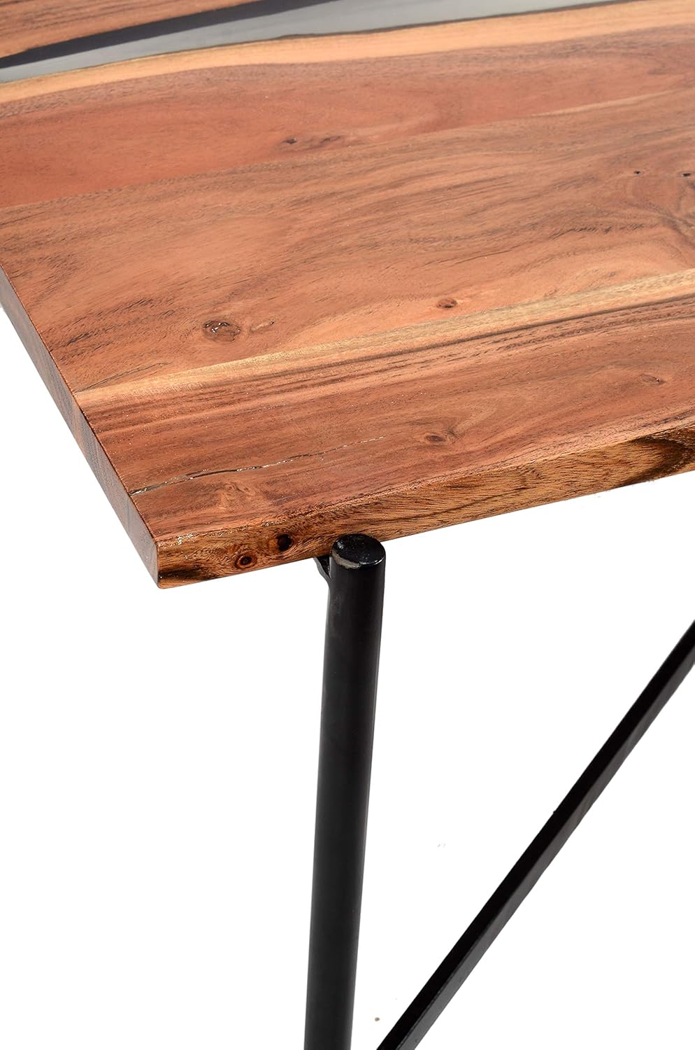 48 Acacia Wood and Acrylic Coffee Table F7227