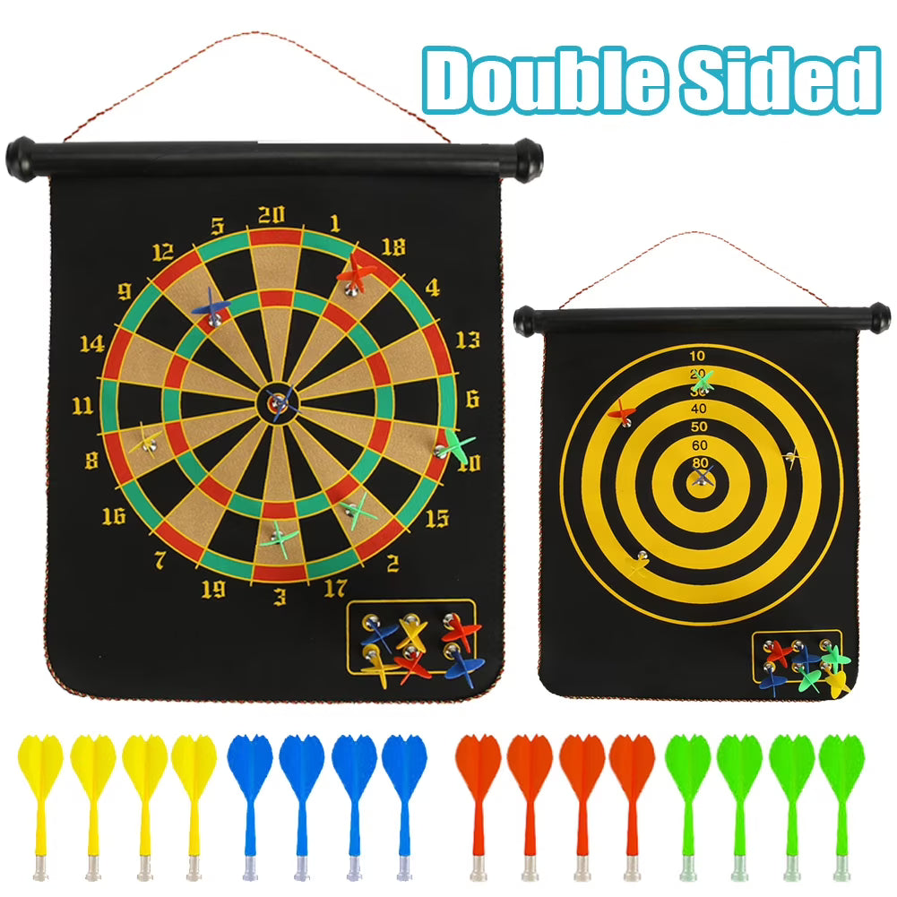 16 Magnetic Darts Double-Sided Dart Board Game Q901