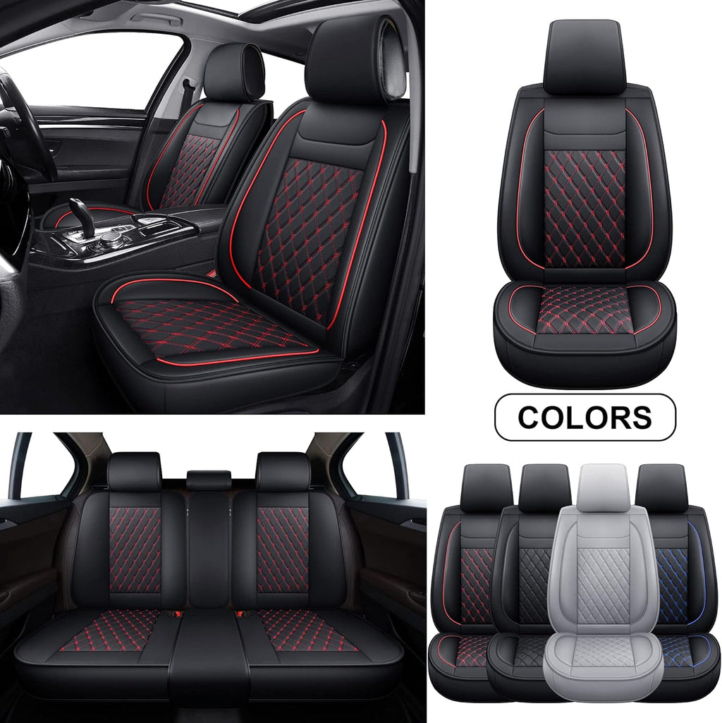 Full Set Faux Leather Car Seat Covers G405844