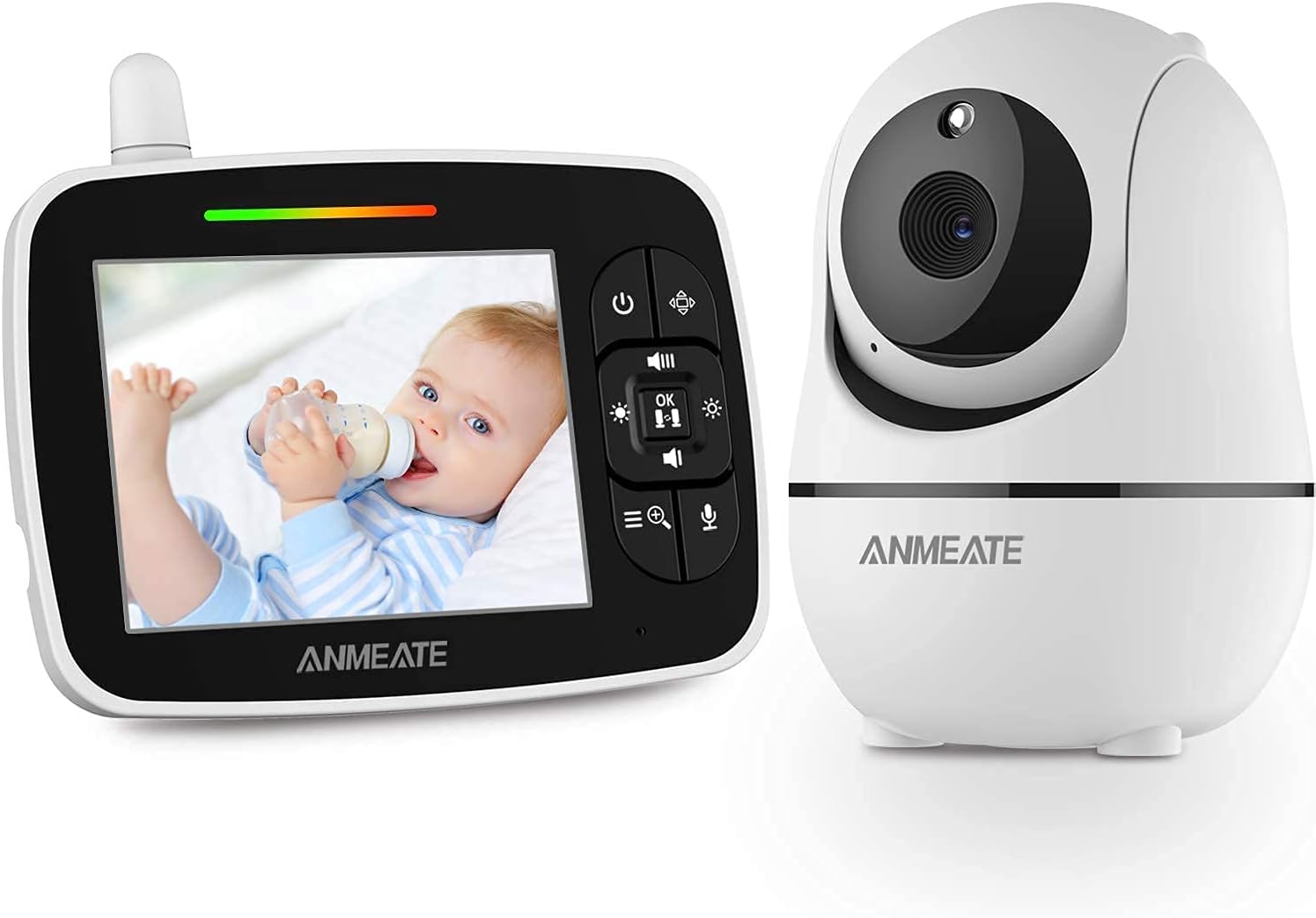 3.5” Video Baby Monitor with Camera and Audio, Infrared Night Vision, Two Way Talk, Pack of 2 H580525