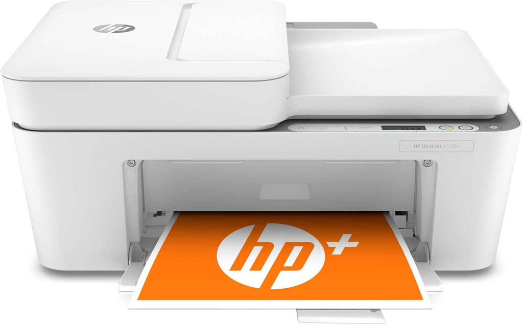 HP DeskJet Plus 41 58e All-in-One Wireless Color Inkjet Printer, White - Print Copy Scan - 1200 x 1200 dpi, 35-Sheet ADF, Icon LCD Display, Hi-Speed USB, Instant Ink Ready S488