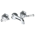 Wall Mounted 3 Hole Lavatory Set with Spout - Matte Black I347141
