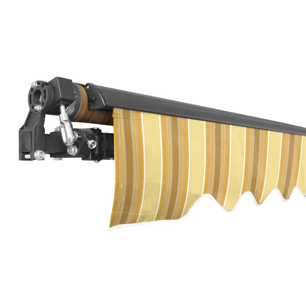 Black Frame Motorized Retractable Canopy Awning 16 x 10 Feet D629776