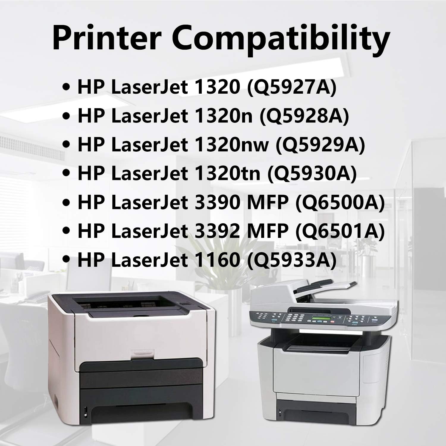 1 Pack Black Toner Cartridge for HP Printer Z307038