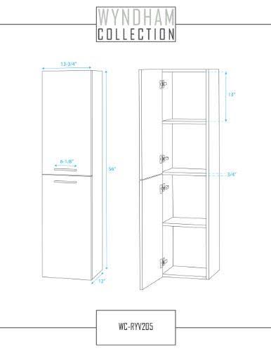 Grey Oak Wall Vanity Cabinet A86650