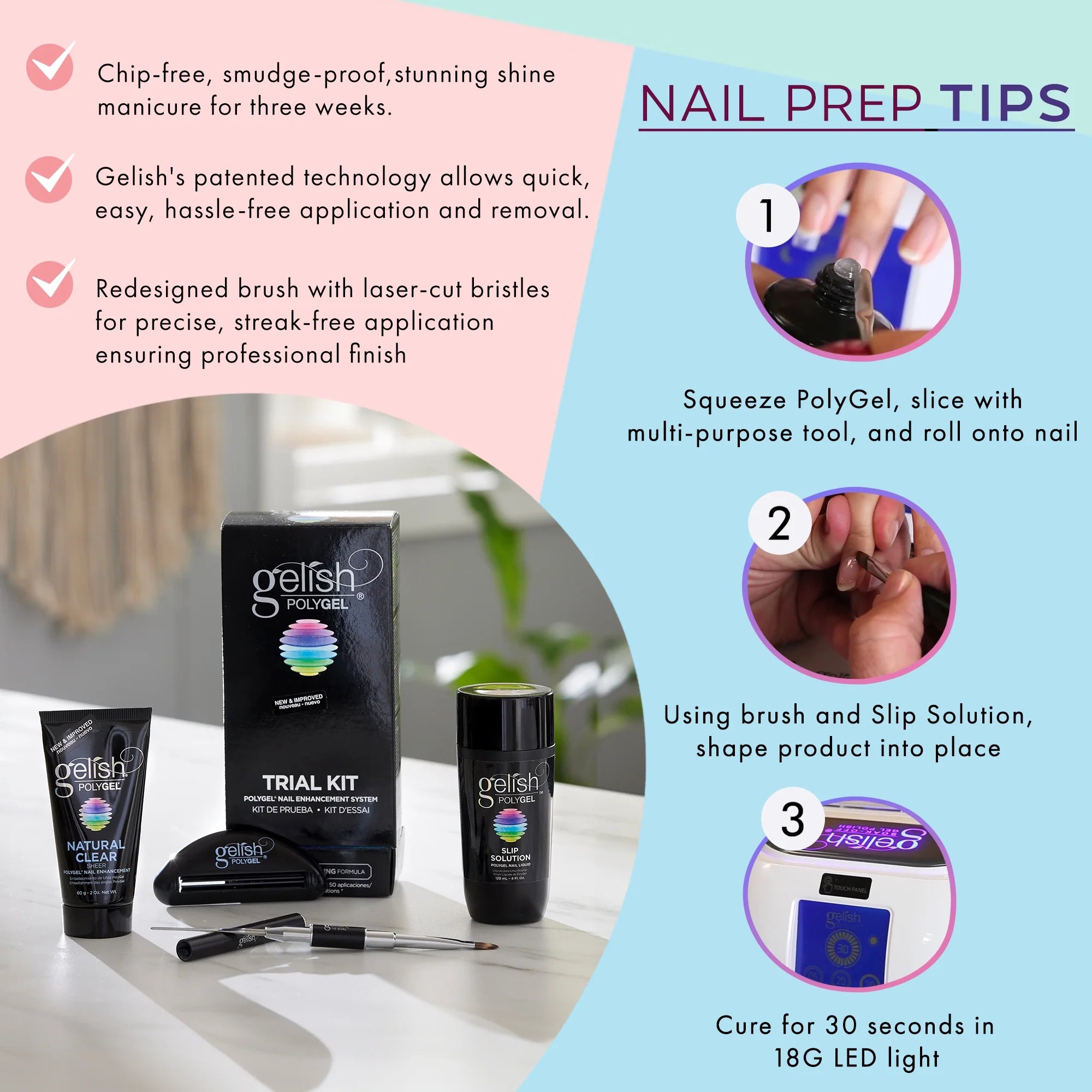 PolyGel Trial Kit & Trio Gel Polish Essentials E2787