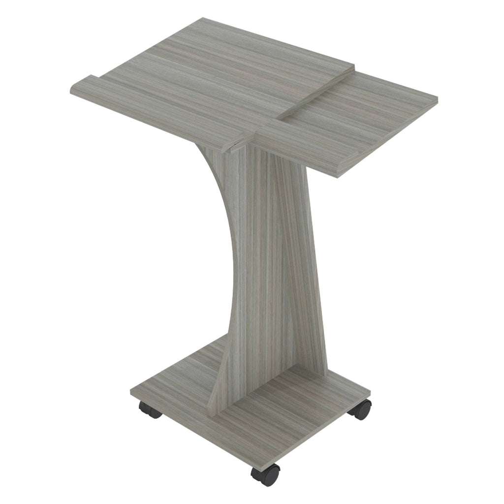 Smoke Oak Rolling Laptop Cart H3672