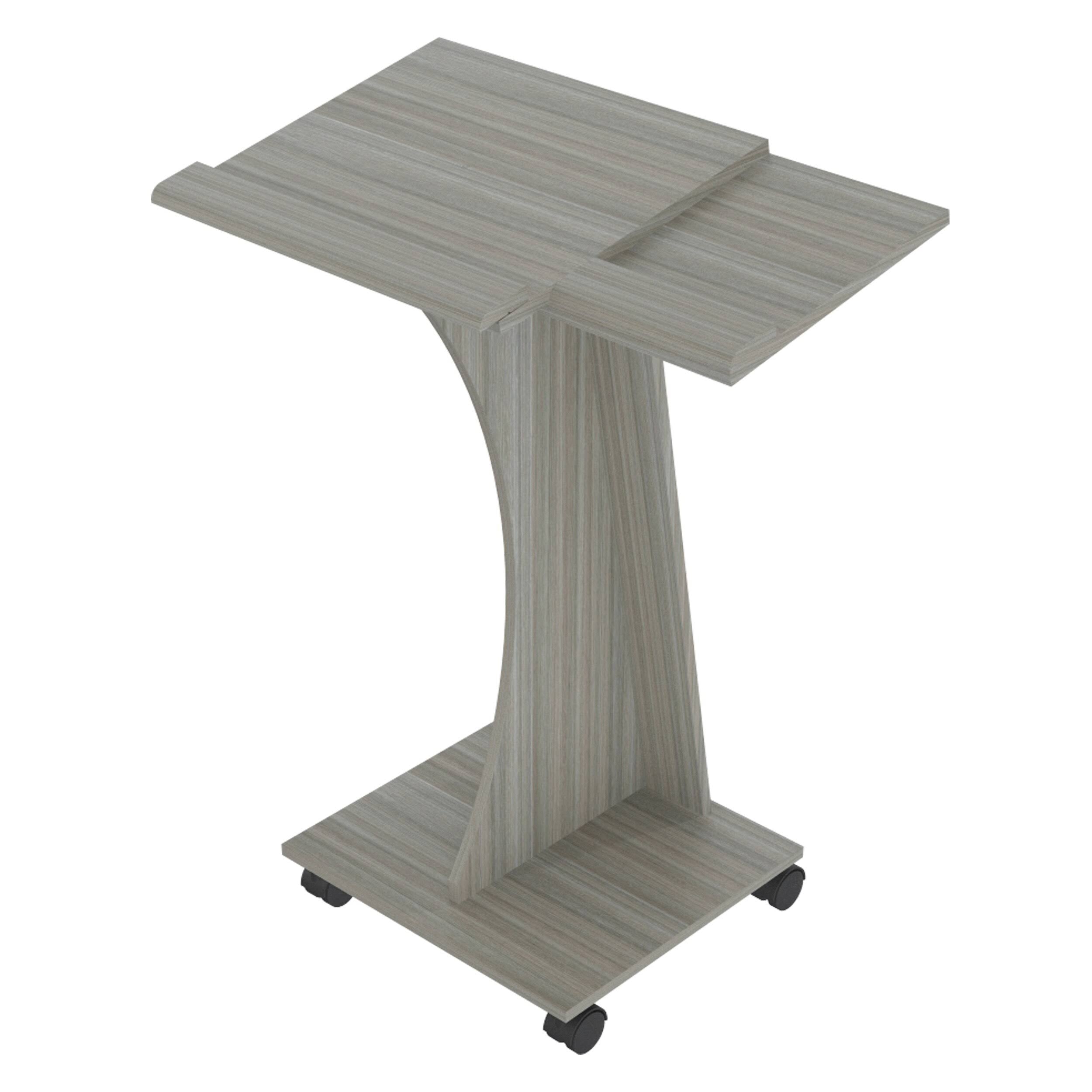 Smoke Oak Rolling Laptop Cart H3672