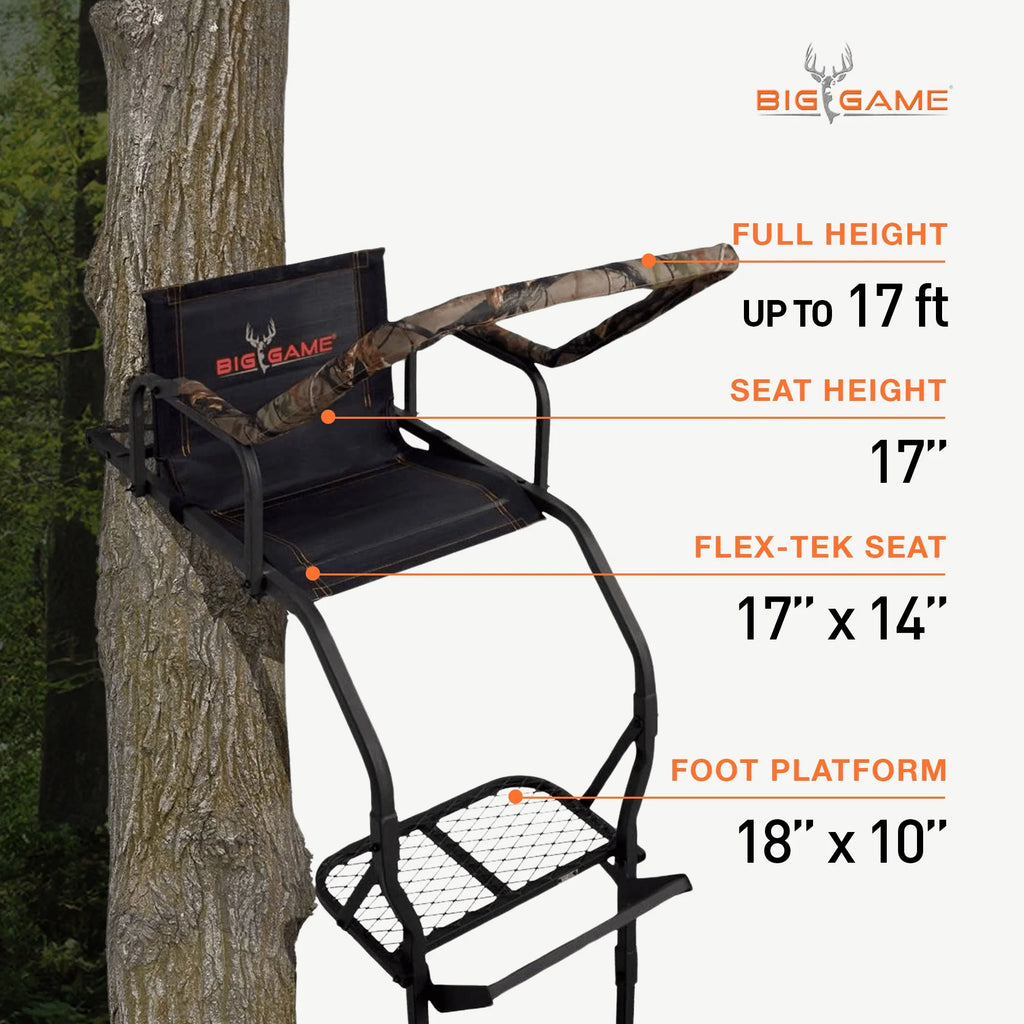 17' Lightweight Portable Hunting Tree Stand Ladder I28676
