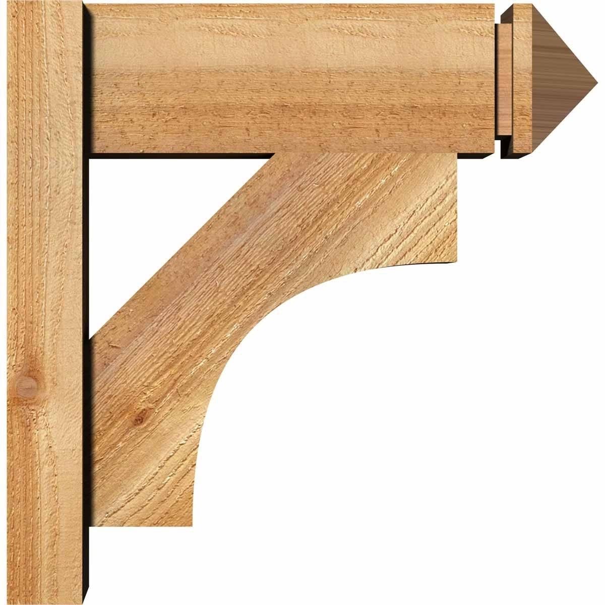 6x22W x 42x22D x 42x22H Western Red Cedar Arts and Crafts Outlooker I6835