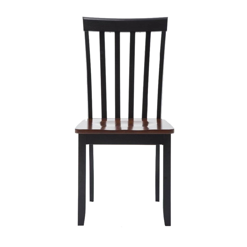 Brown and Black Wooden Dining Chair Set of 2 W72410