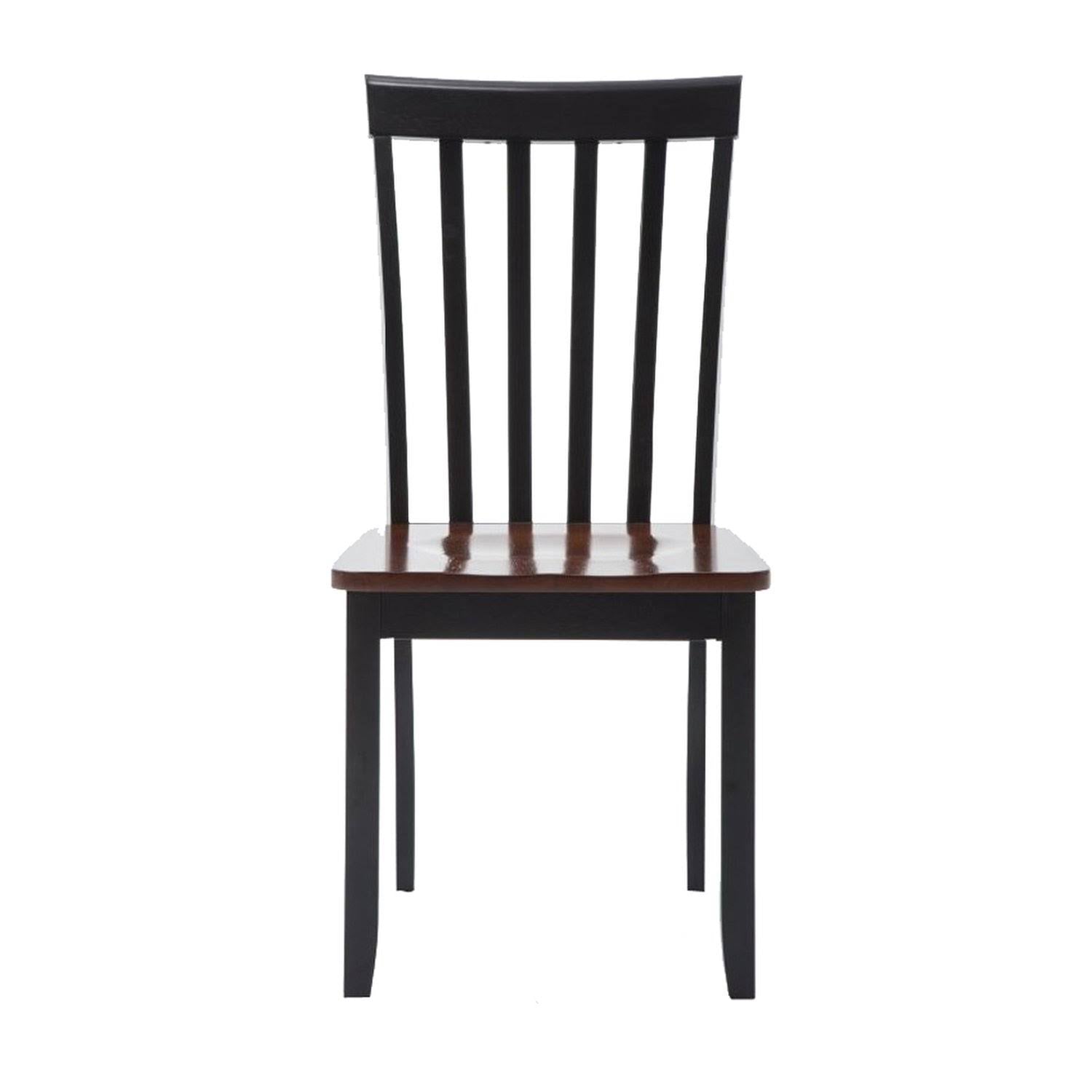 Brown and Black Wooden Dining Chair Set of 2 W72410