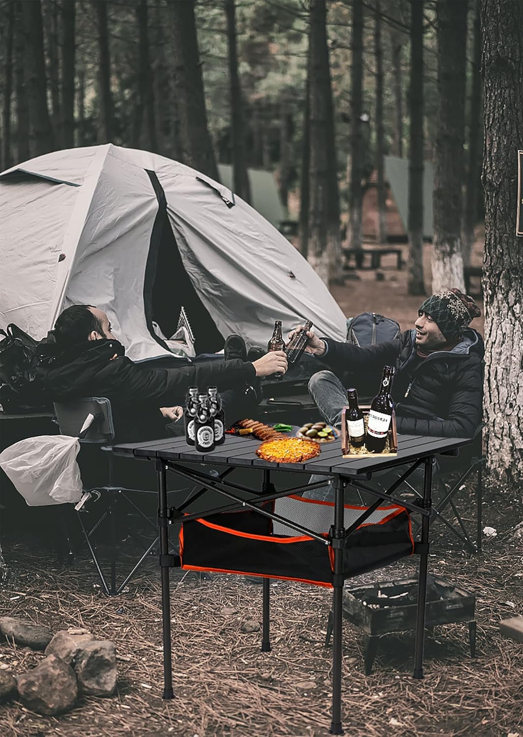 Heavy Duty Aluminum Camping Table with Carry Bag W88987