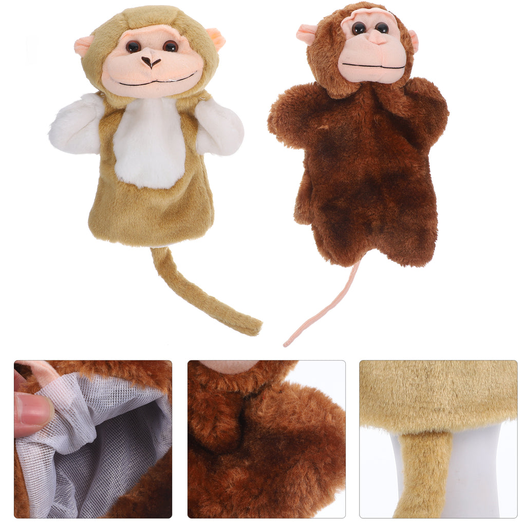 2Pcs Lifelike Monkey Hand Puppet G9102