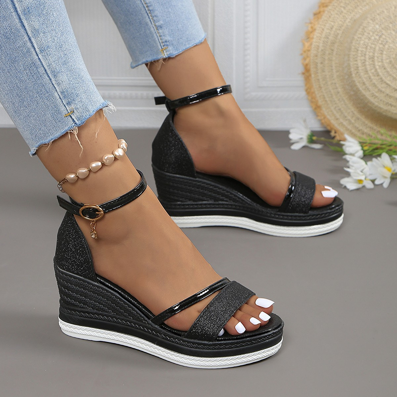 Women's Platform Peep-Toe Wedge Beach Sandals