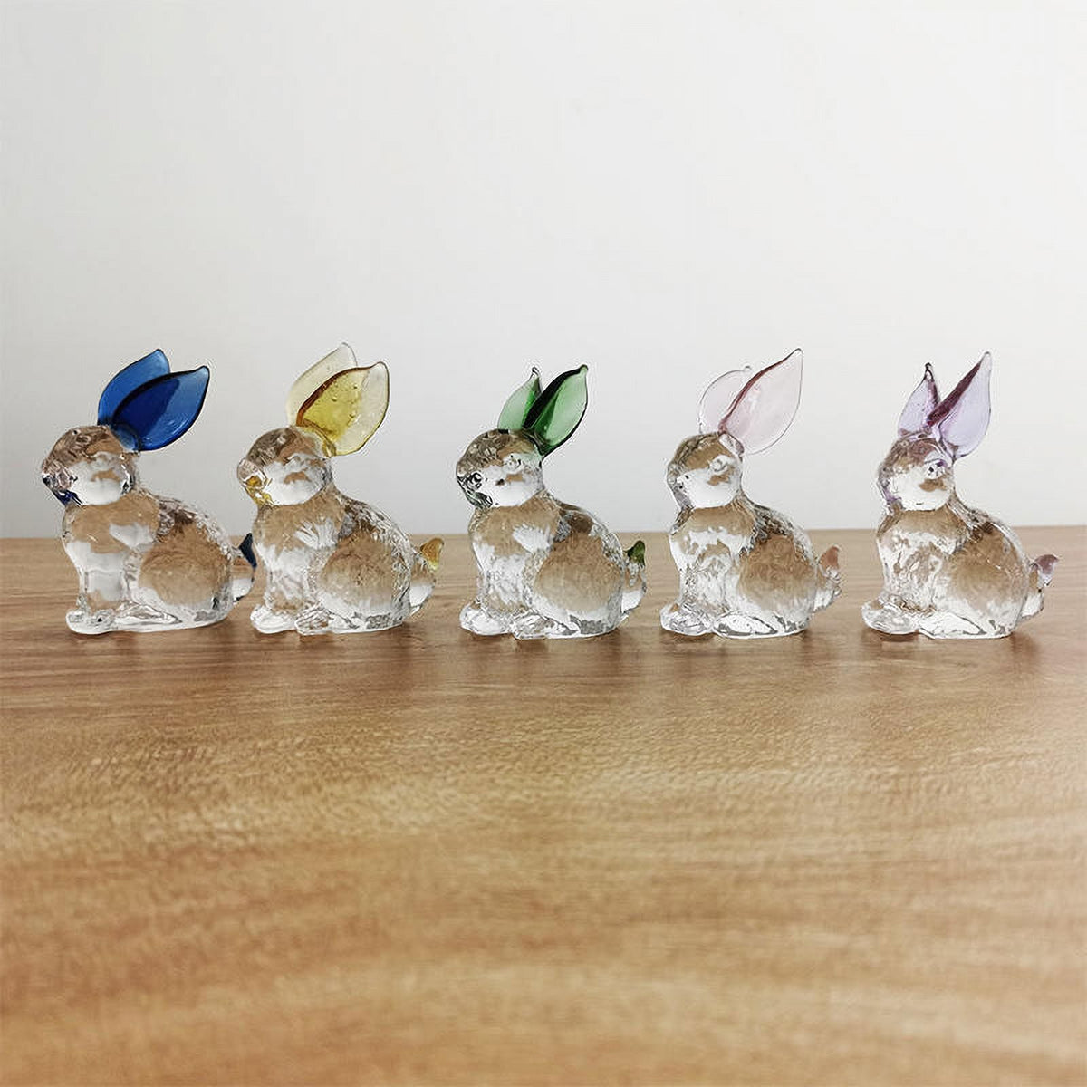 Rabbit Glass Animal Bunny Statue Crystal Figurines Sculpture Ornament Z1883