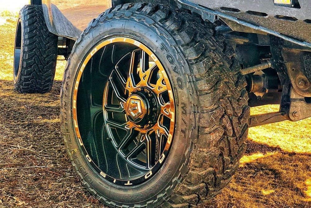 Black Wheel with Gloss CNC Milled Accents D110168