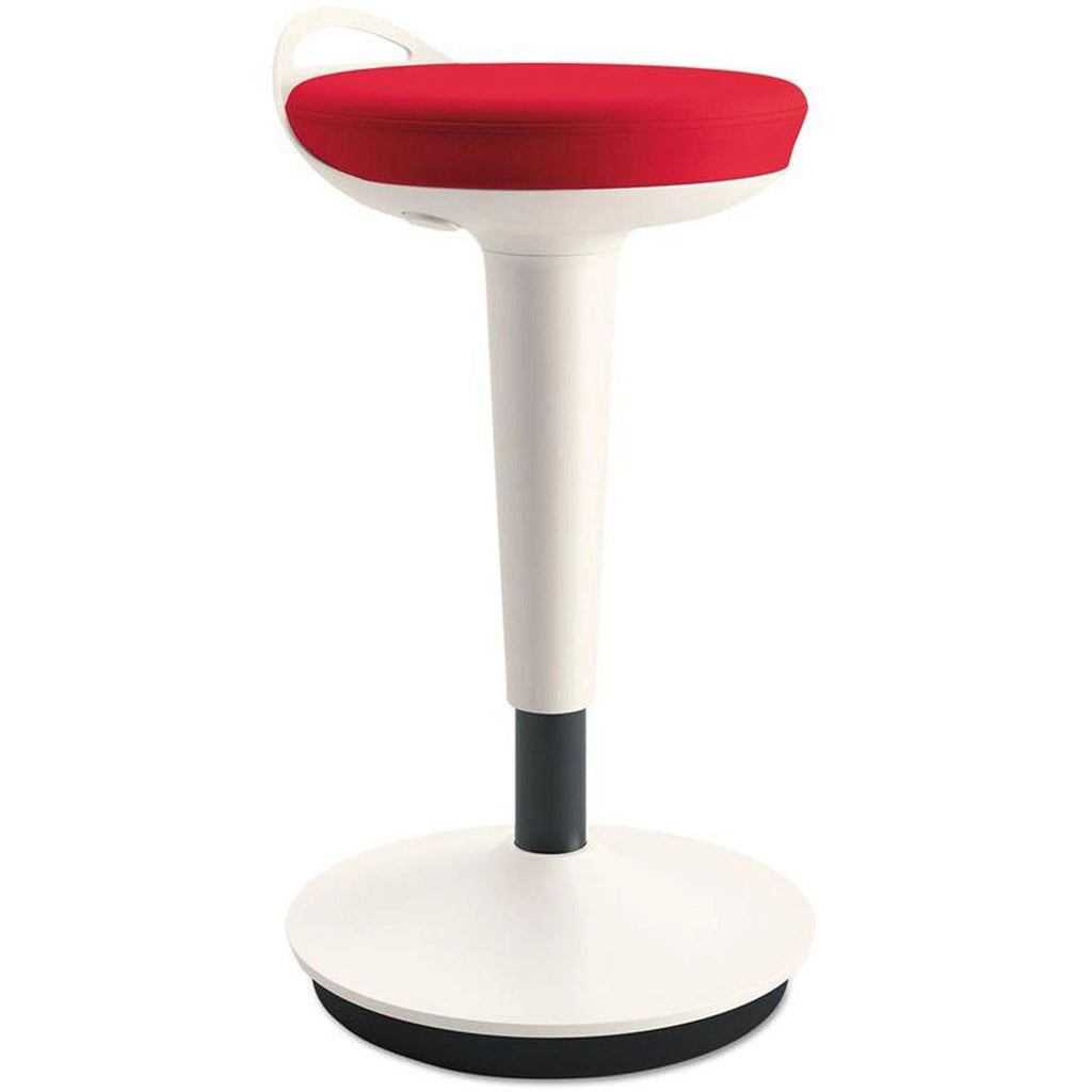 Red Perch Stool with White Base Q90998