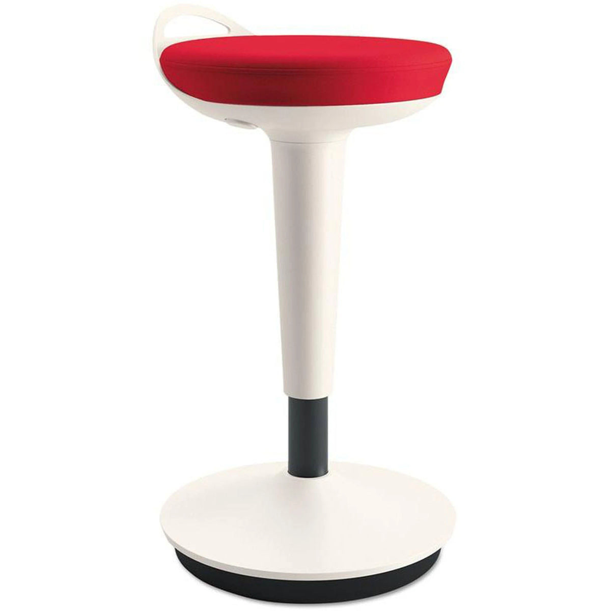 Red Perch Stool with White Base Q90998