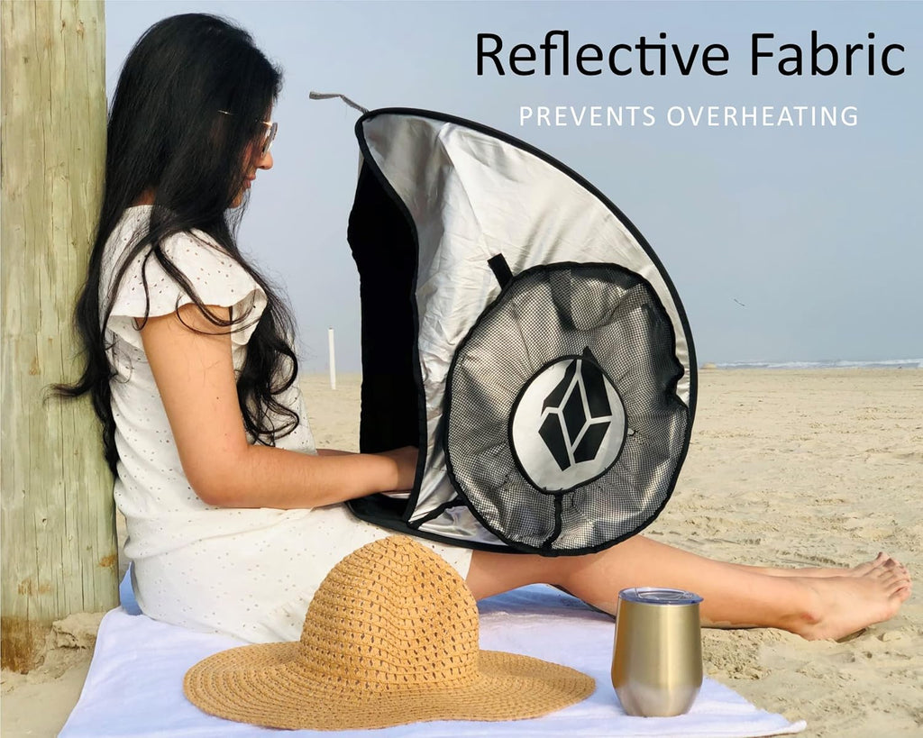 Laptop Sun Shade, Anti-Glare, Fits up to 17" Device, Foldable, with Microfiber Screen Cleaning Cloth Pack of 2 L648