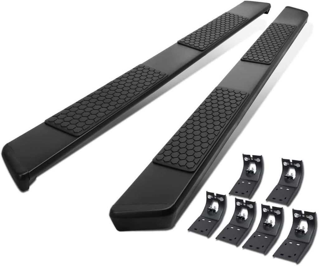 5.5 Inches Side Step Nerf Bar Running Boards Aluminum Black Powdercoated F42713