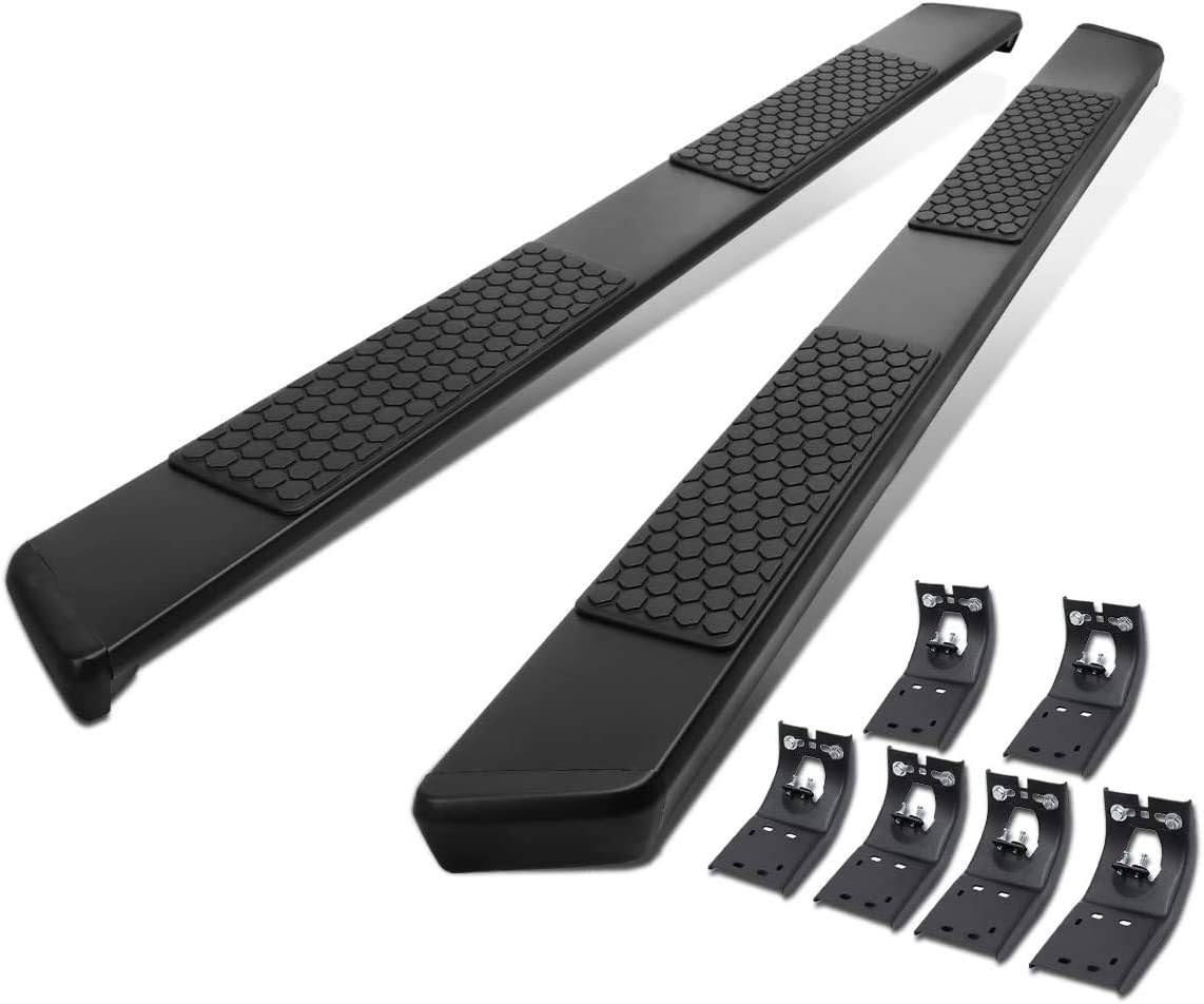 5.5 Inches Side Step Nerf Bar Running Boards Aluminum Black Powdercoated F42713