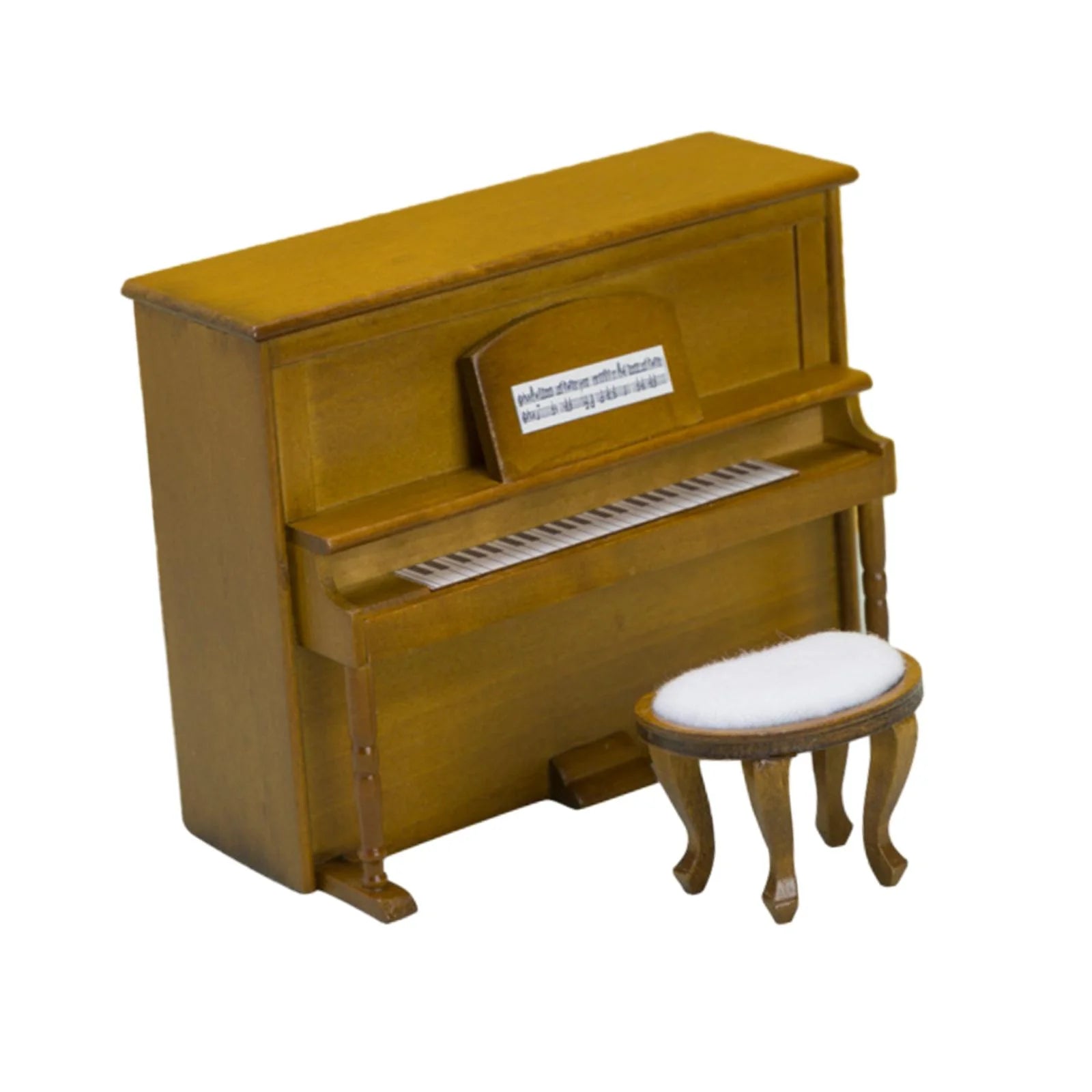 Walnut Miniature Upright Piano with Stool X930904