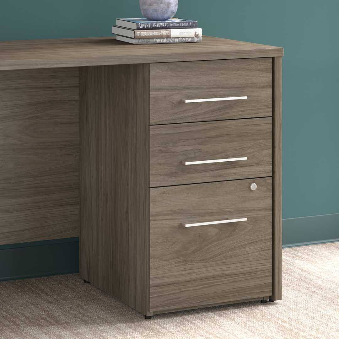 3 Drawer File Cabinet, Sand Oak Q909