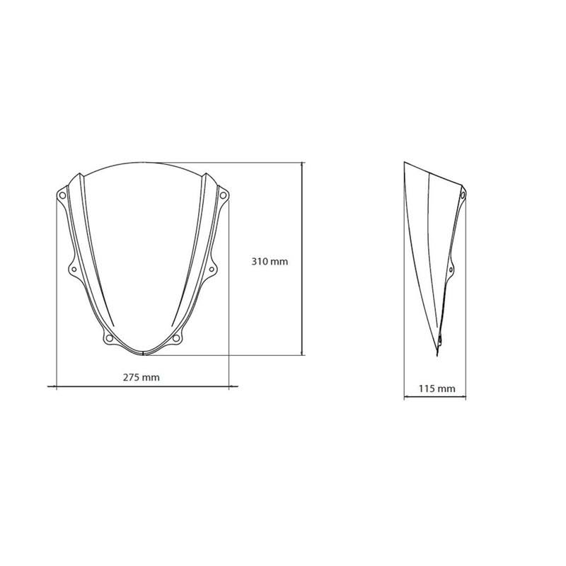 Windscreen Racing Black C532703