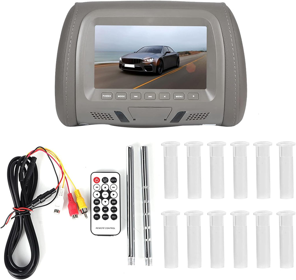 7in 12v ABS 800 X 480 Car Headrest Monitor MP5 Video Media Player Y386