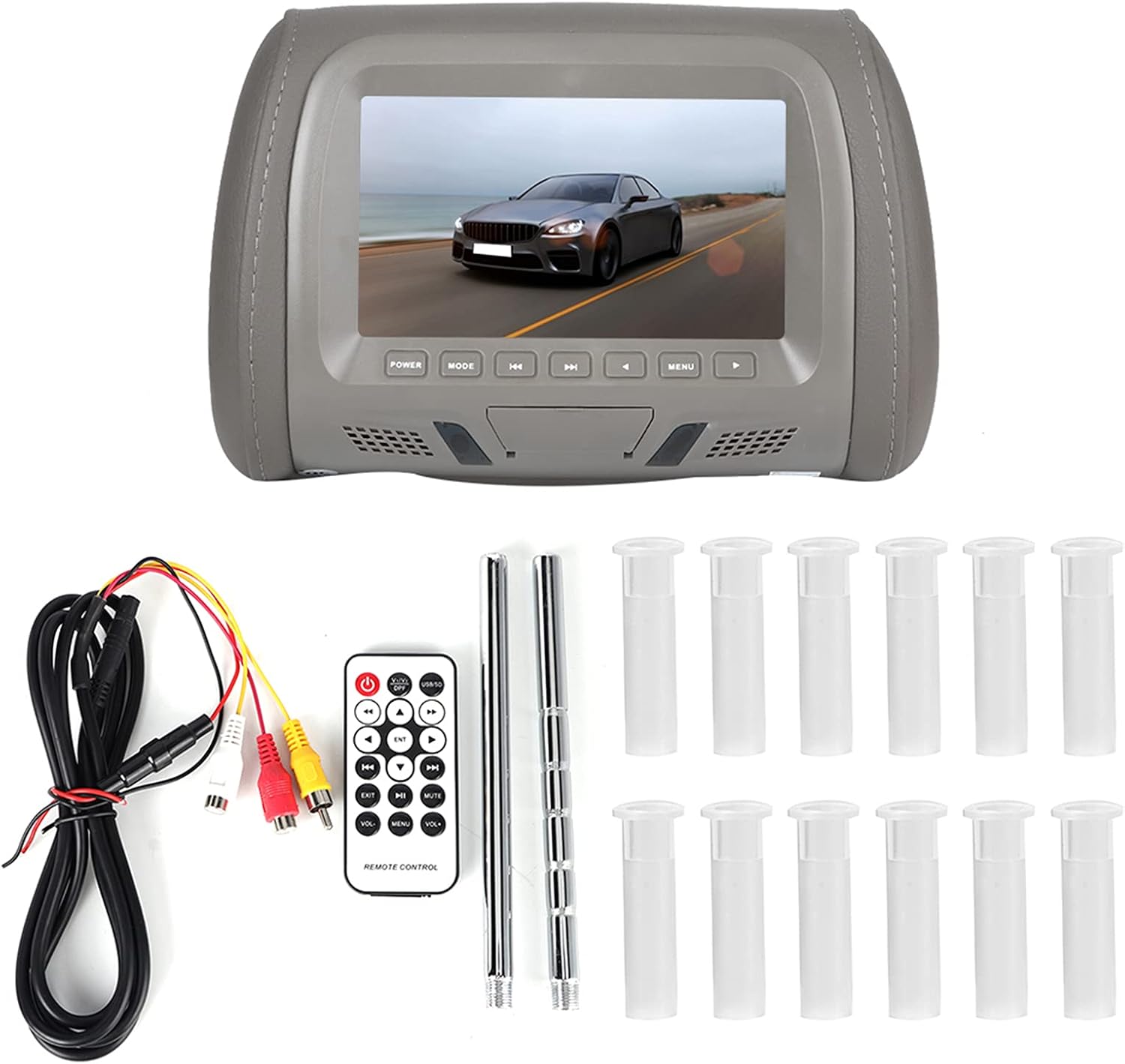 7in 12v ABS 800 X 480 Car Headrest Monitor MP5 Video Media Player Y386