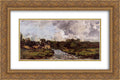 2x Matted 24x16 Gold Ornate Framed Art Print O559