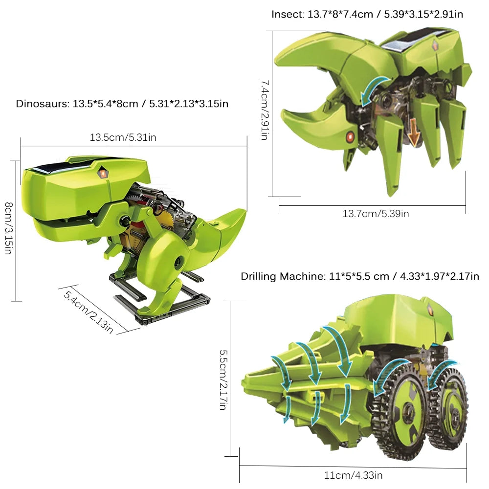 3 in 1 Solar Robot DIY STEM Science Experiment Assembly Model E739981