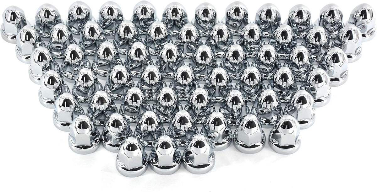 Plastic Lug Nut Cover, 33mm, flanged, 60pcs Pack of 2 V6131