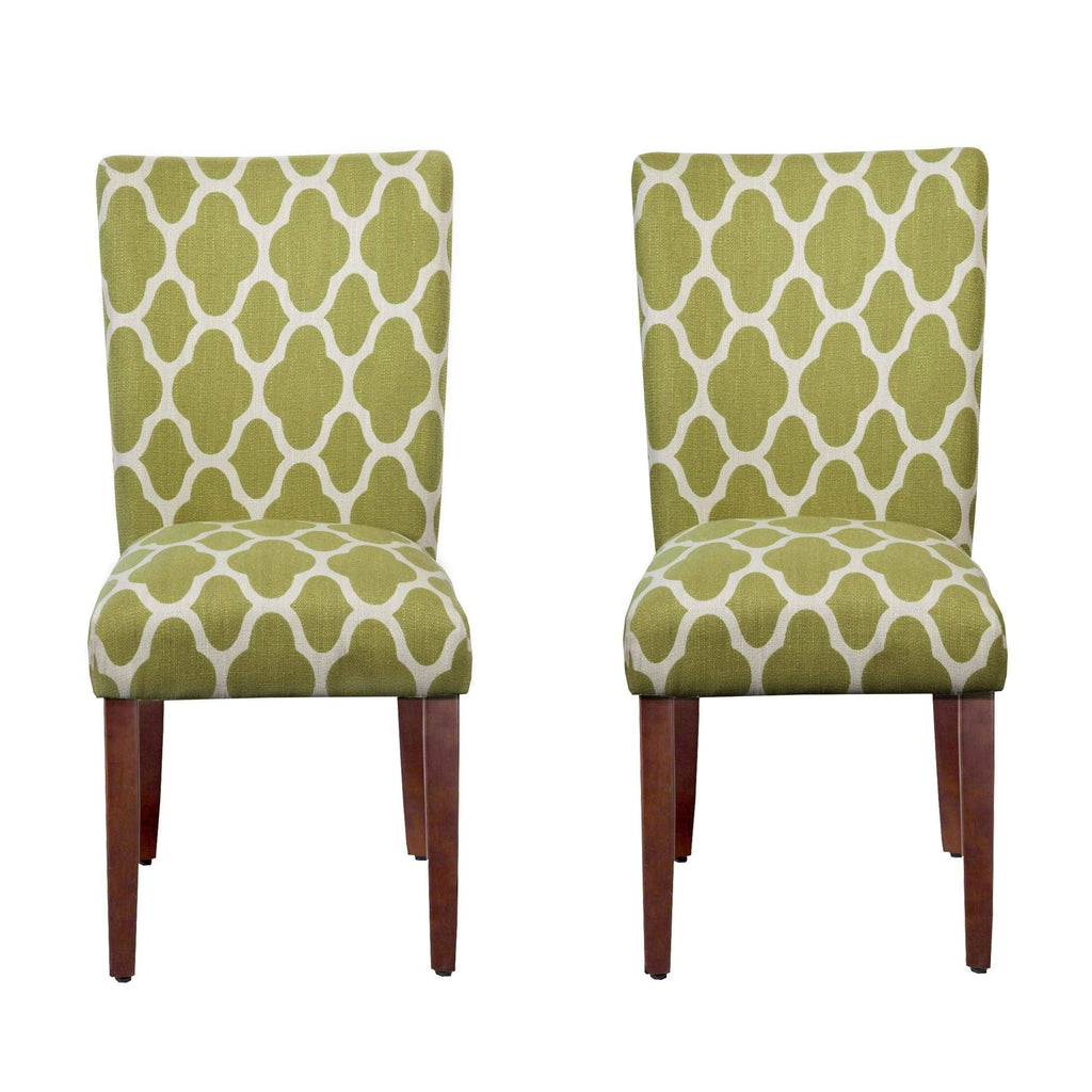 Geo Brights Light Green Parsons Dining Chair (Set of 2) V38002