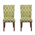 Geo Brights Light Green Parsons Dining Chair (Set of 2) V38002