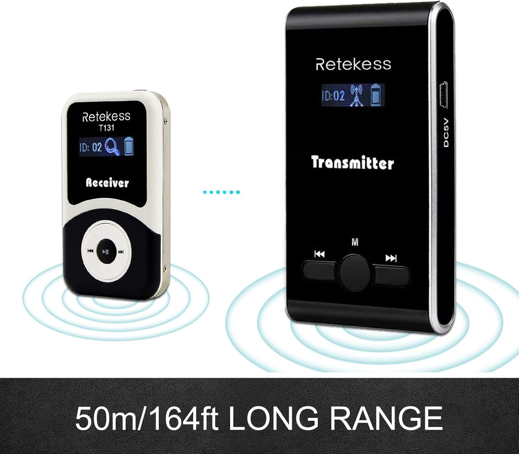 Wireless Tour Guide System Headsets, 99 Channels, Transmitter 15 Receivers A23803
