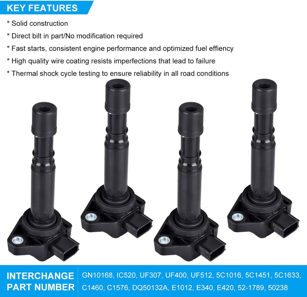 Ignition Coil Pack of 6 for Honda Pilot Acura MDX 2001-2006 V6 3.5L UF-400 T71404