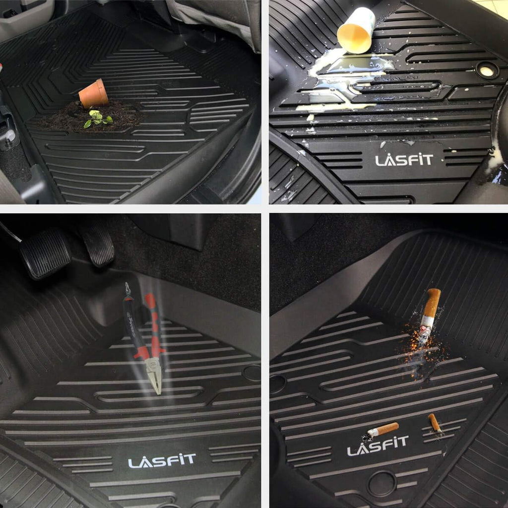 Black TPE Floor Liners for Toyota Tundra CrewMax Cab W1332