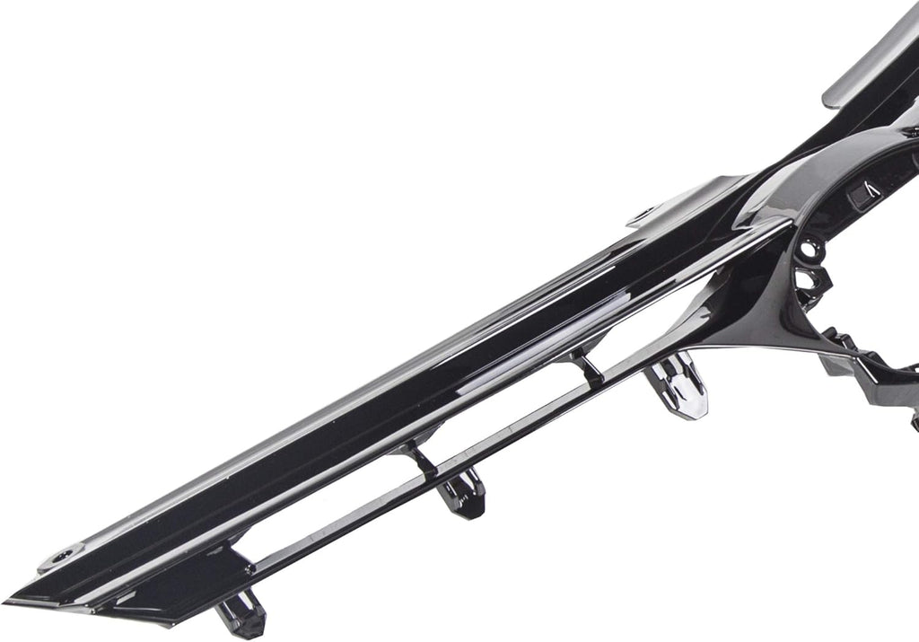 Black Front Bumper Upper Hood Grille Pack of 2 N55877