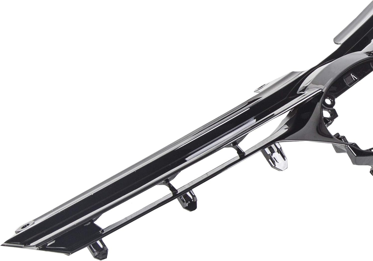 Black Front Bumper Upper Hood Grille Pack of 2 N55877